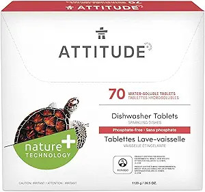 ATTITUDE Dishwasher Pods, Naturally Derived Dishwashing Detergent, Vegan and Plant-Based Dish Soa... | Amazon (US)