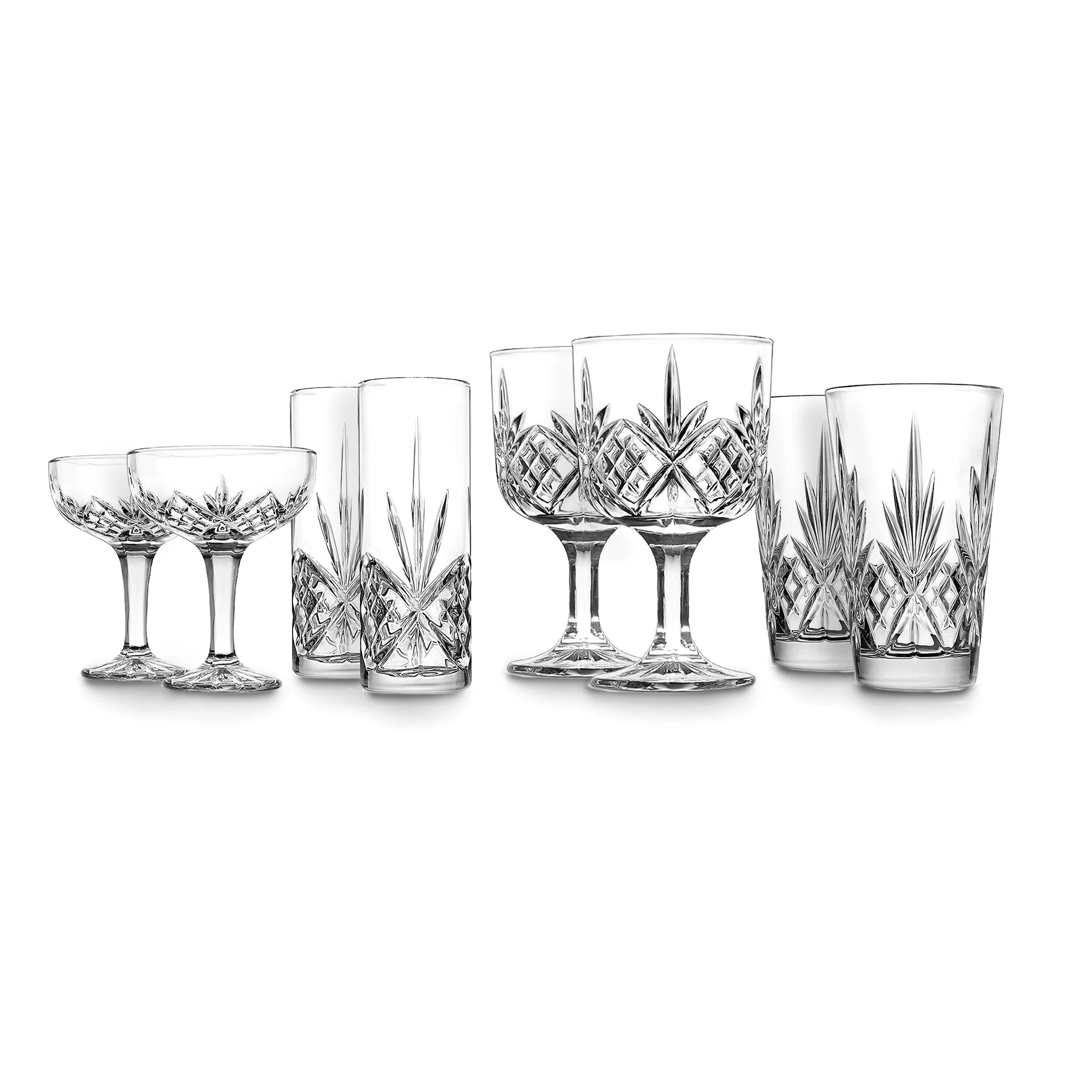 Godinger Silver Art Co Dublin Crystal 8 Piece Mixology Glass Set & Reviews | Wayfair | Wayfair North America