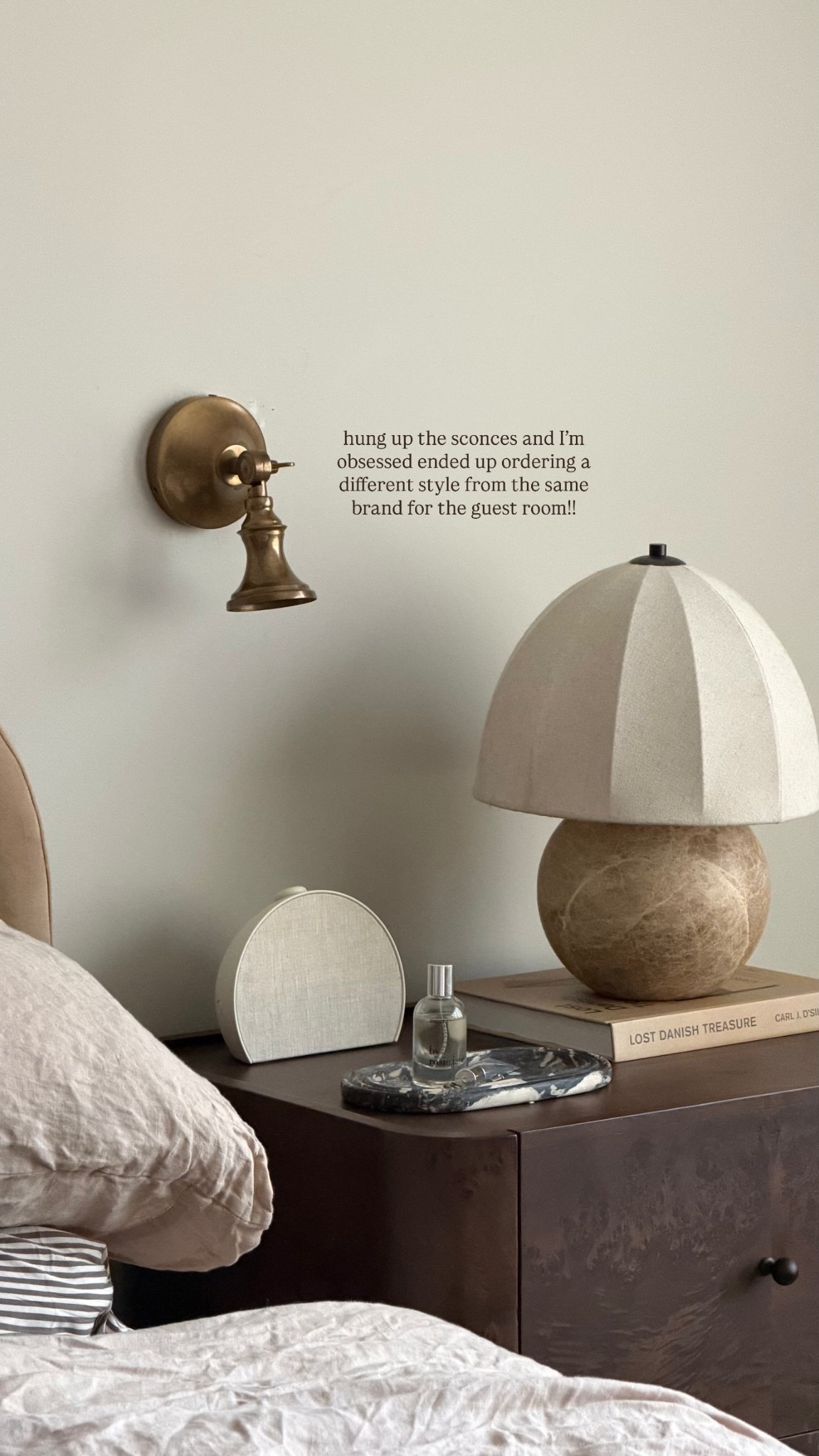 hung up the sconces and I’m obsessed ended up ordering a different style from the same brand for the guest room!!