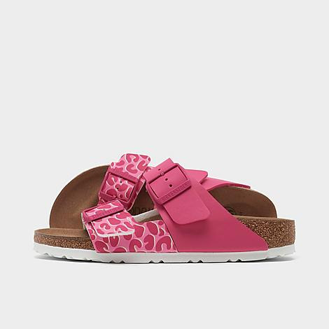 Birkenstock Women's Arizona Split Birko-Flor Sandals in Pink/ Size 39.0 Microfiber | Finish Line (US)