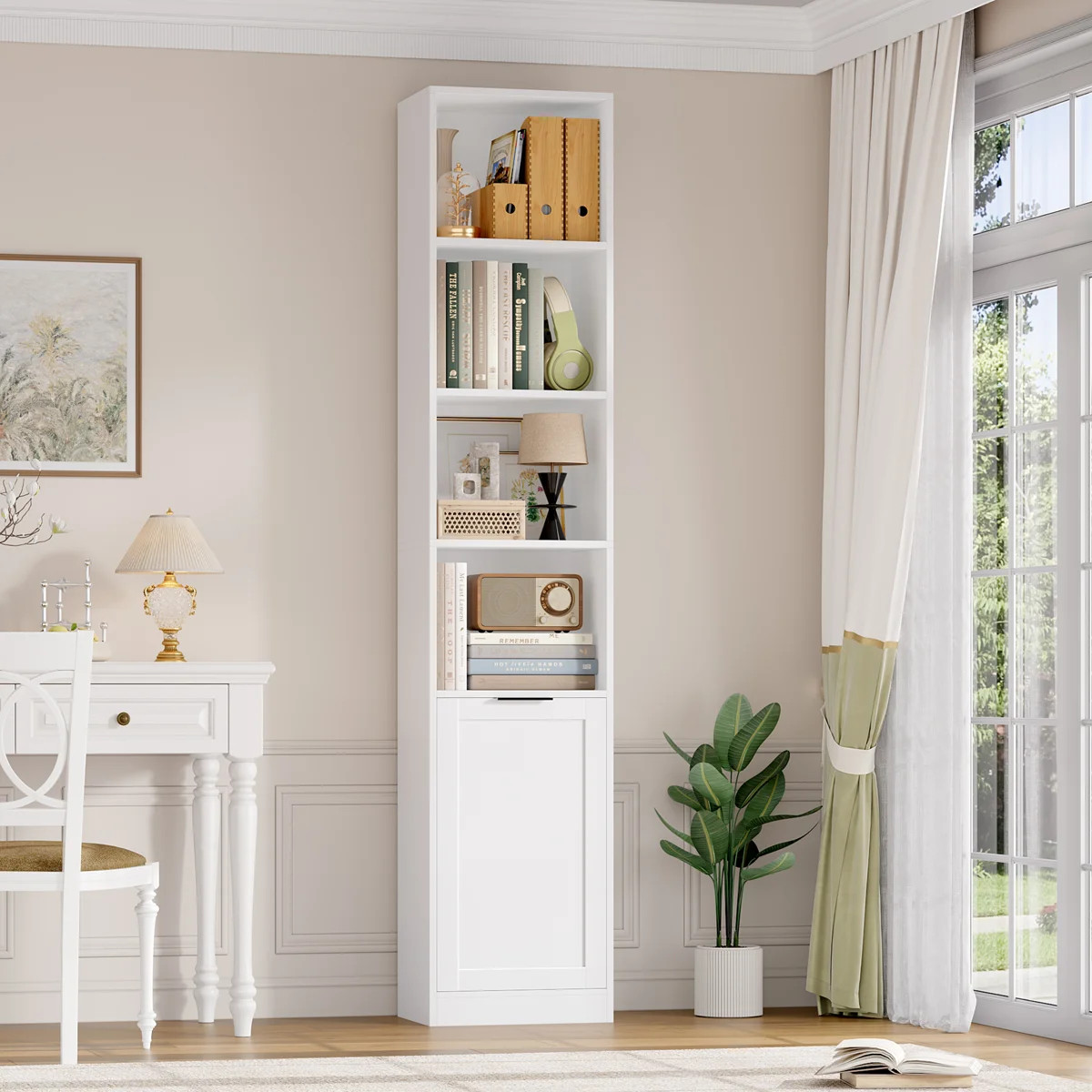 73.4" H Slim Engineered Wood Bookcase | Wayfair North America
