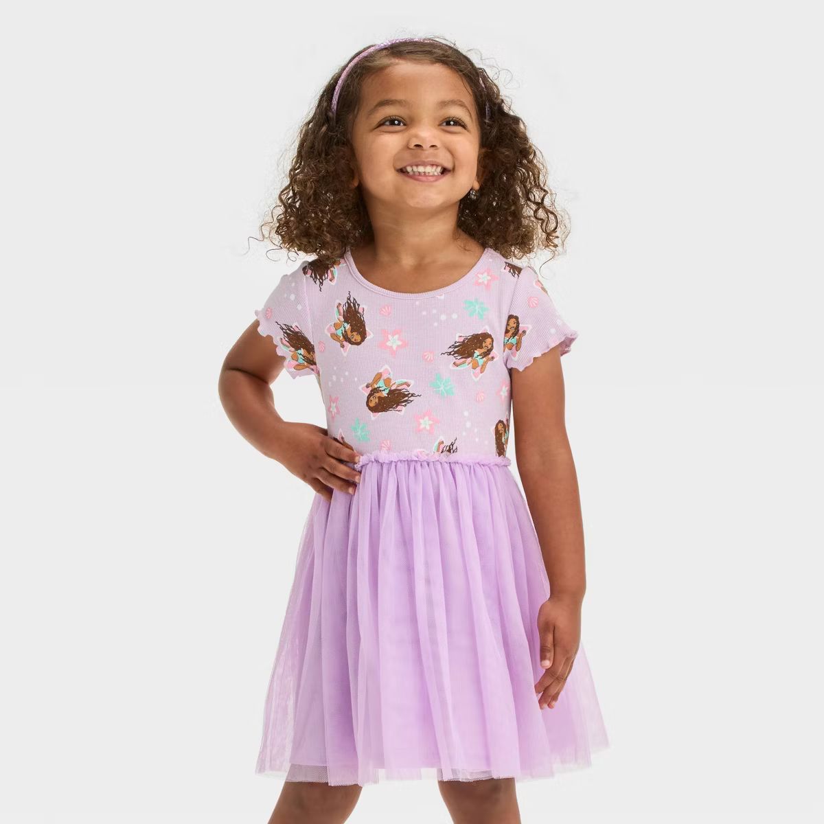 Toddler Girls' Disney The Little Mermaid Ariel Soft Tulle Dress - Purple 4T | Target