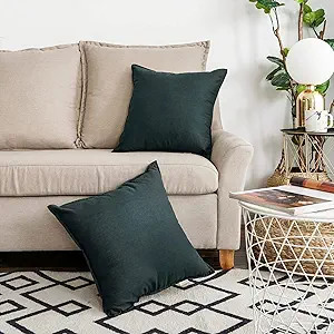 Amazon.com: Jeanerlor Cotton Linen Decorative 12"x20" Lumbar Throw Pillow Case Cushion Cover with... | Amazon (US)