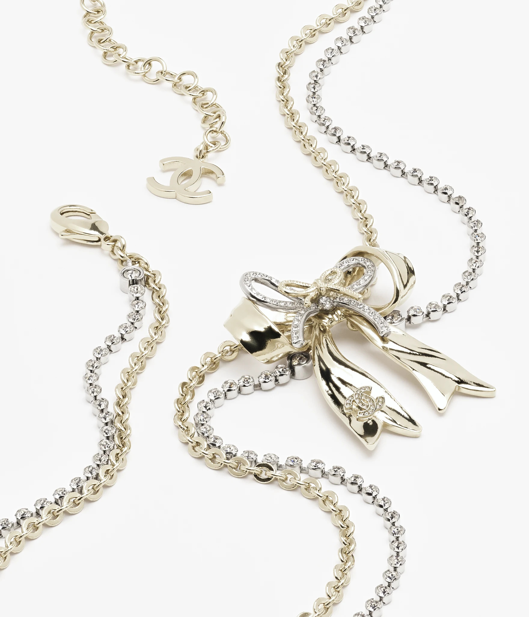 Chain belt - Metal & strass, silver, gold & crystal — Fashion | CHANEL | Chanel, Inc. (US)