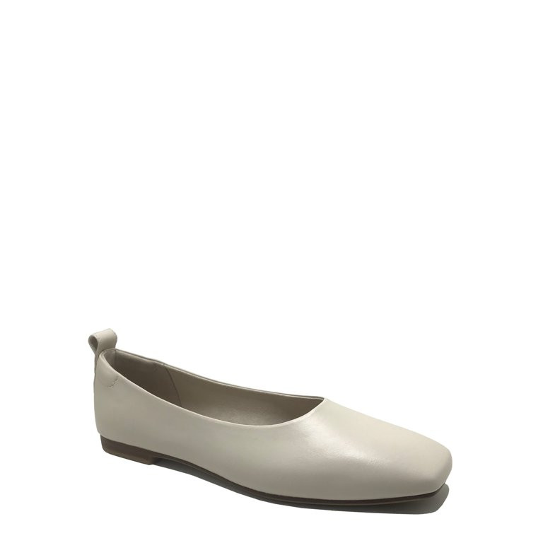 Time and Tru Women's Soft Square Toe Ballet Flats, Wide Width Available | Walmart (US)