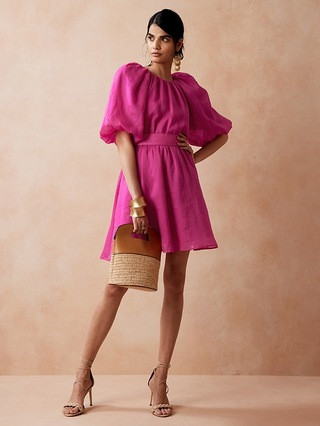 Ramie Open-Back Dress | Banana Republic (US)