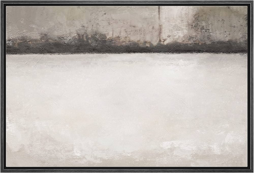 wall26 Framed Canvas Print Wall Art Grunge Brown and White Pastel Landscape Abstract Shapes Illus... | Amazon (US)