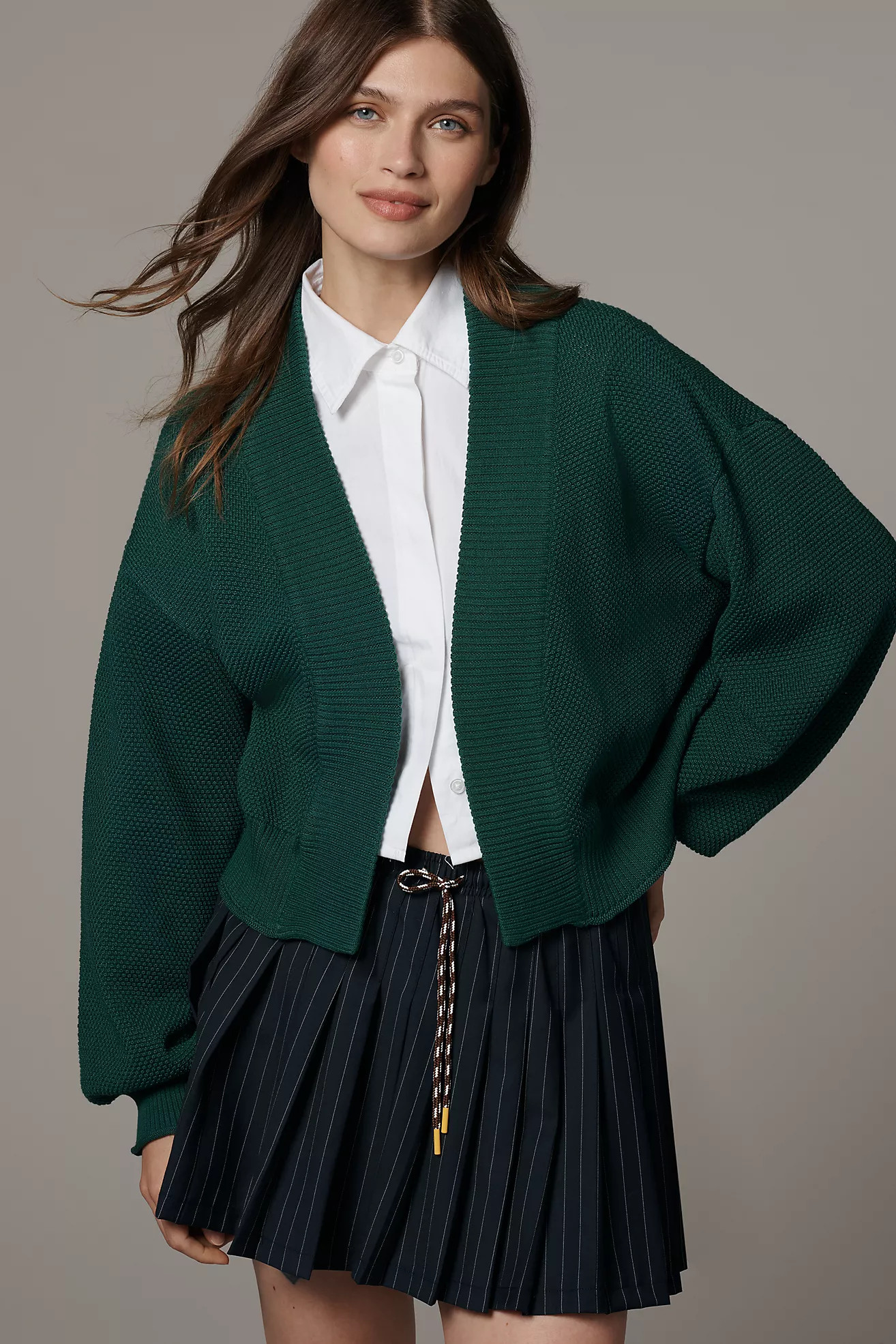 The Livvy Waffle Knit Cardigan by Flat White | Anthropologie (US)