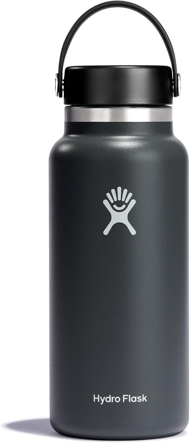 Hydro Flask Water Bottle - Insulated Stainless Steel - Wide Mouth Flex Lid, Non Spill, Leakproof ... | Amazon (US)
