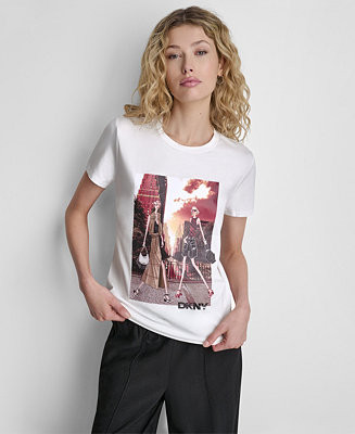 Women's Manhattan Henge Conversational Crewneck T-Shirt | Macy's