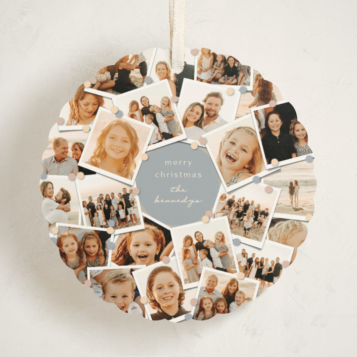 "Family Tree" - Customizable Holiday Ornament Cards in Red by fatfatin. | Minted