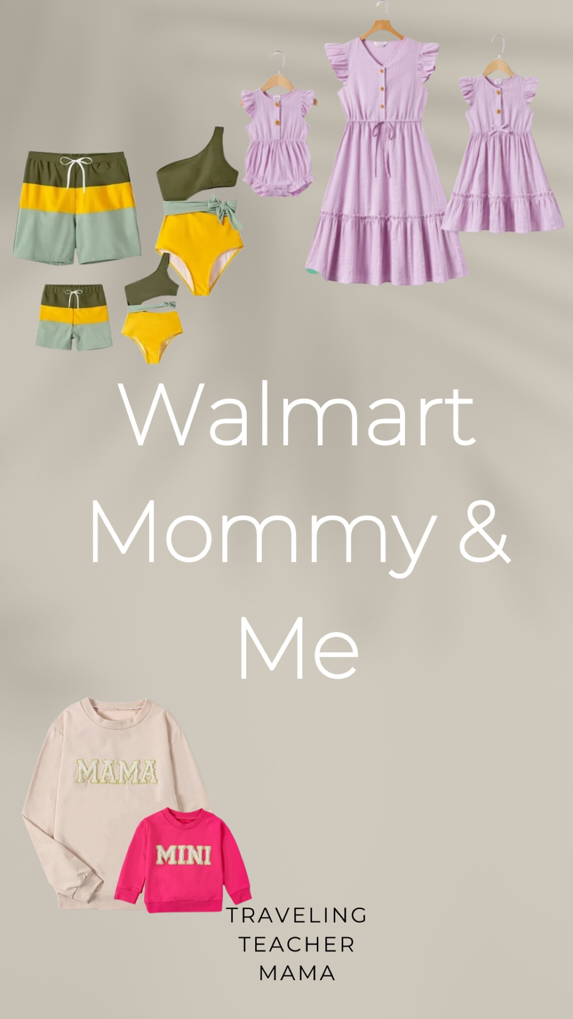 Mommy and me matching outfits from Walmart for mom and baby 

Also family matching outfits for the whole family- baby mom dad boy and girl matching clothes and swimwear 

#LTKfamily #LTKSeasonal #LTKfindsunder50