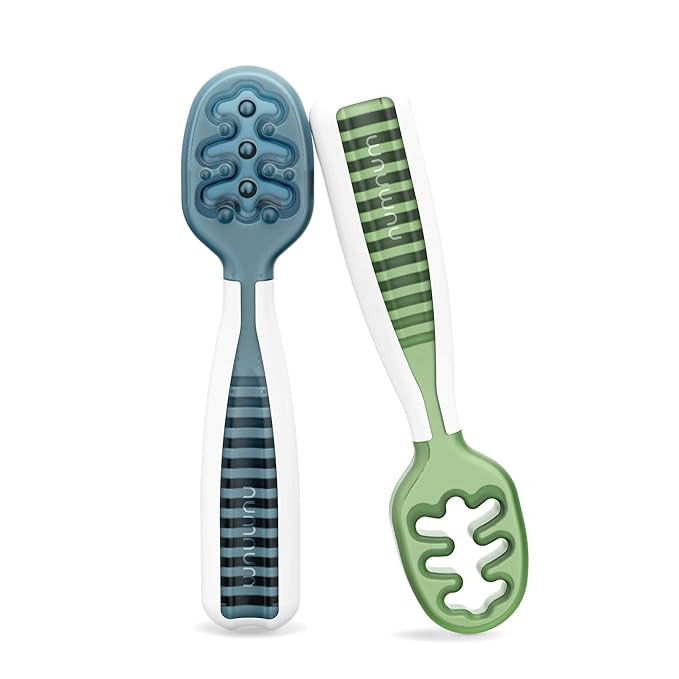 NumNum Baby Spoons Set, Baby Essentials Pre-Spoon GOOtensils for 6+ Months, First Stage Self-Feed... | Amazon (US)