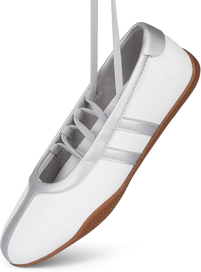 Sneakers for Women Comfortable Business Casual Tennis Shoes Lightweight Lace Up Ballet Flats Foot... | Amazon (US)