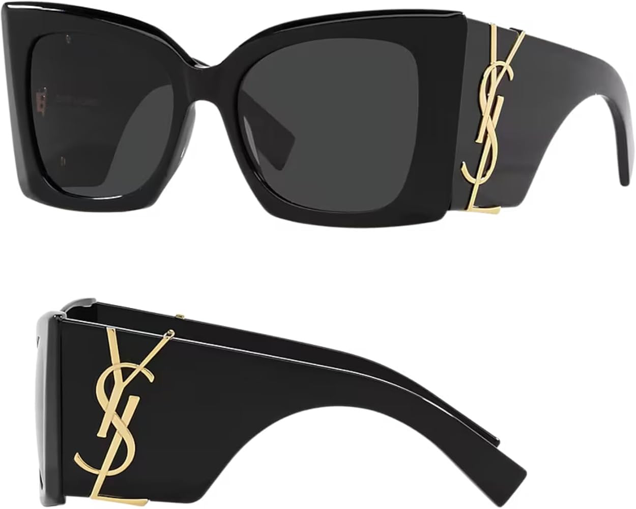 SAINT LAURENT SL M119 BLAZE YSL Monogram Logo Sunglasses with eSHADES Luxury Eyewear Kit Bundle | Amazon (US)