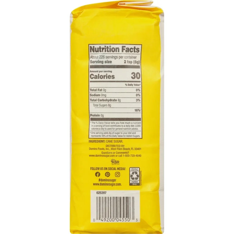 DominoÂ® Premium Sugar Cane Granulated Sugar 4 lb. Bag | Walmart (US)