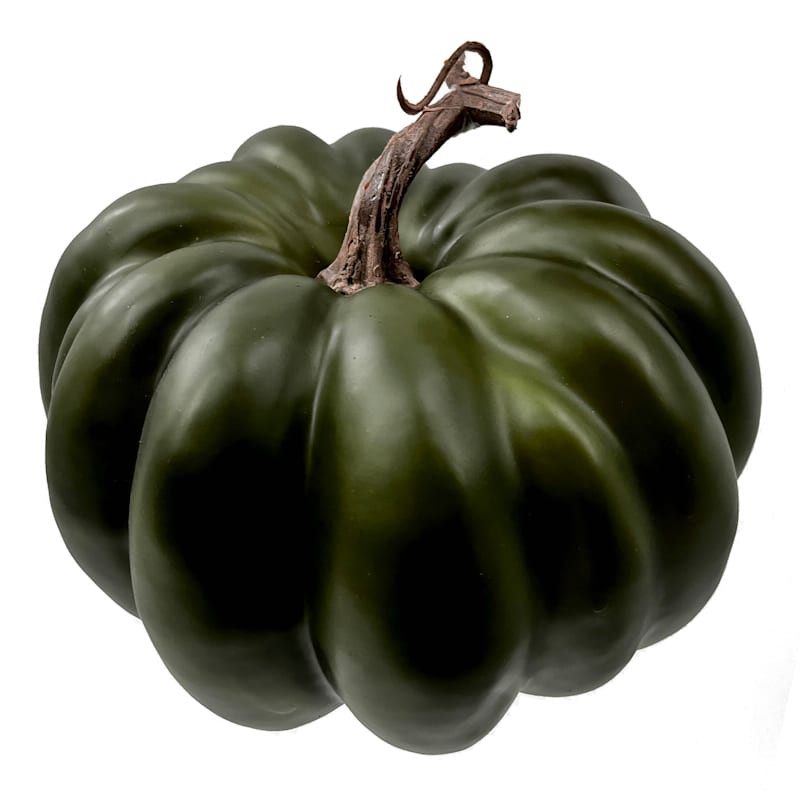 Green Plastic Pumpkin, 7" | At Home