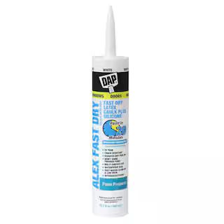 Alex Fast Dry 10.1 oz. White Acrylic Latex Plus Silicone Caulk | The Home Depot