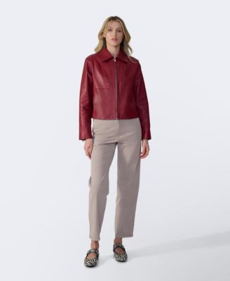Women's Classic Leather Jacket | Macy's