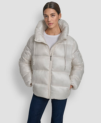 Women's Long-Sleeve Quilted Puffer Jacket | Macy's