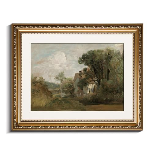 InSimSea Gold Picture Framed Wall Art, Living Room Vintage French Country Wall Decor, Nature Landscape Canvas Print Art, Home Farmhouse Decor, Antique Paintings with Frame 13x16inch | Amazon (US)