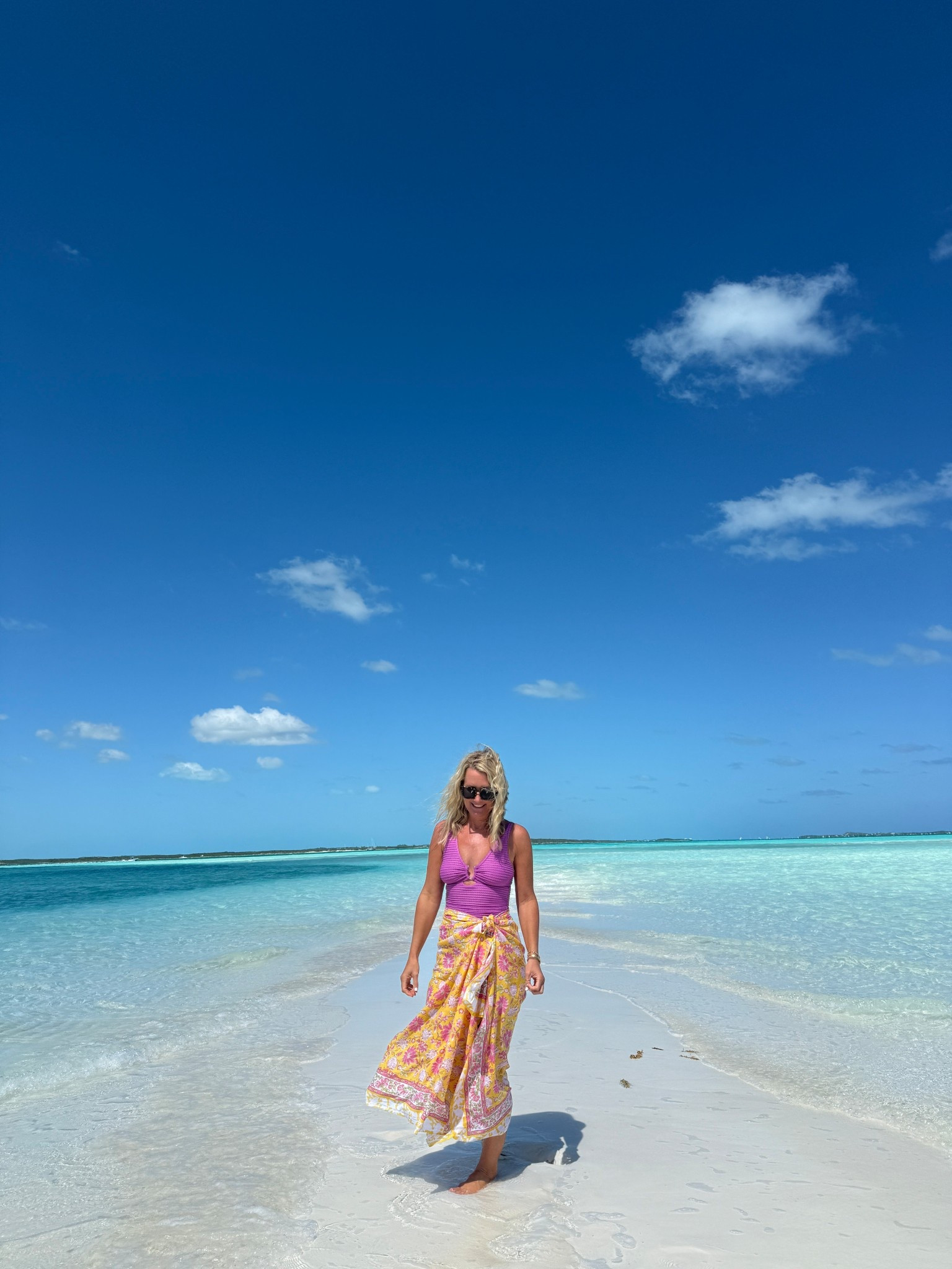 How is this place real!? 

Renting a boat is a must on Exuma, if only to experience the sandbar!

#LTKSwim #LTKOver40