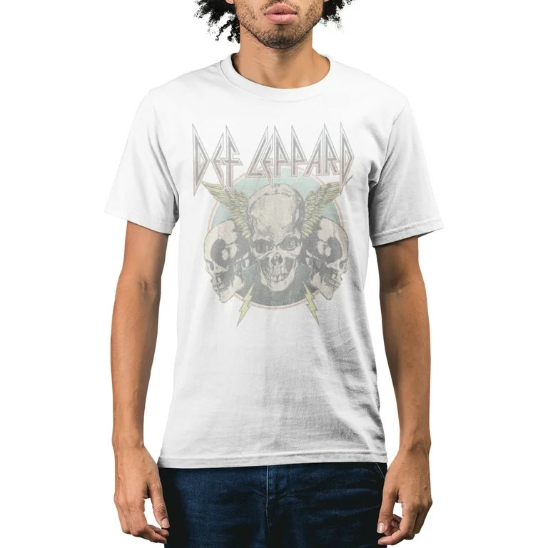 Def Leppard Men's & Big Men's Def Leppard Men's & Big Men's Graphic Tee Shirt Skulls, Sizes S-3XL... | Walmart (US)