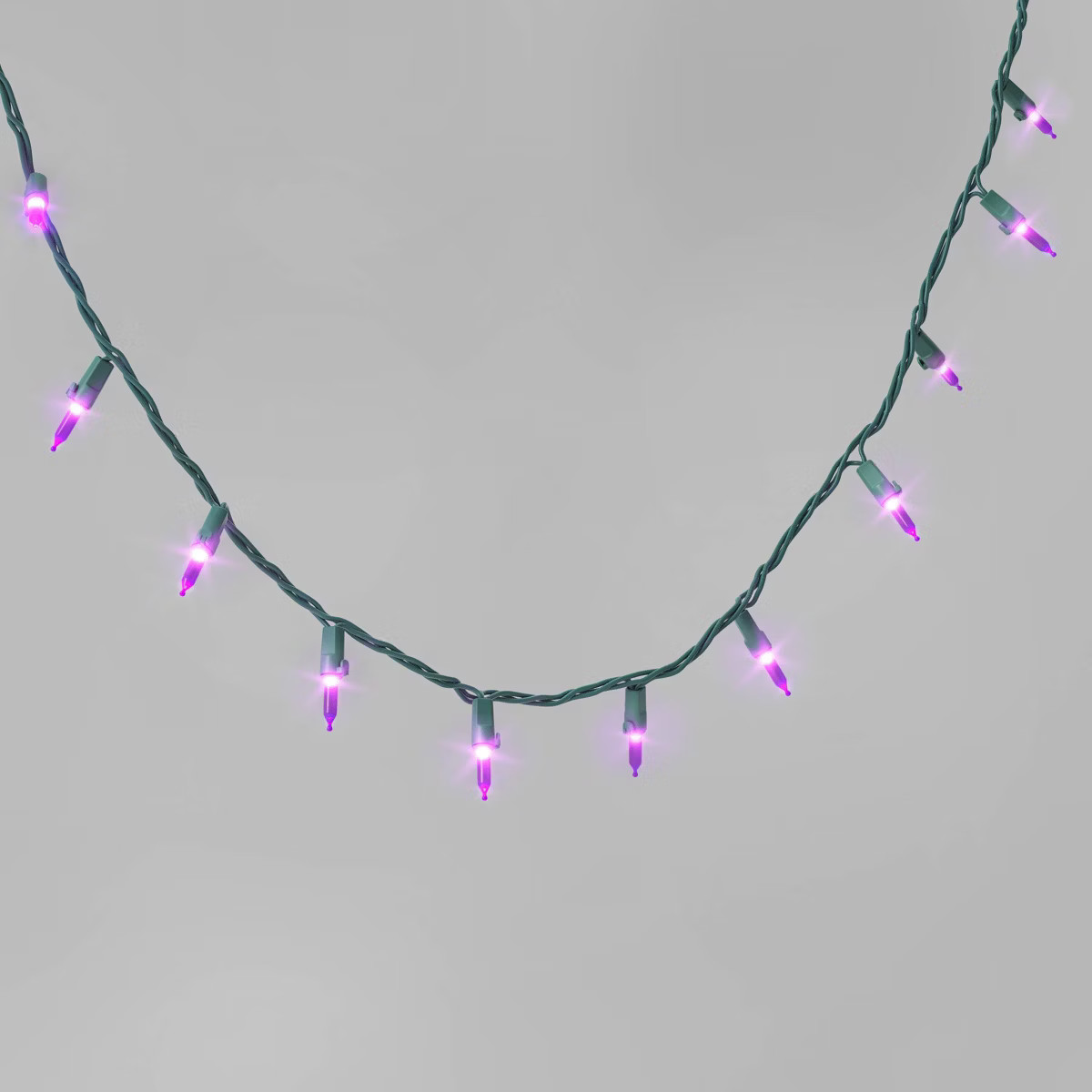 100ct LED Smooth Mini Christmas String Lights Purple with Green Wire - Wondershop™: Indoor/Outd... | Target