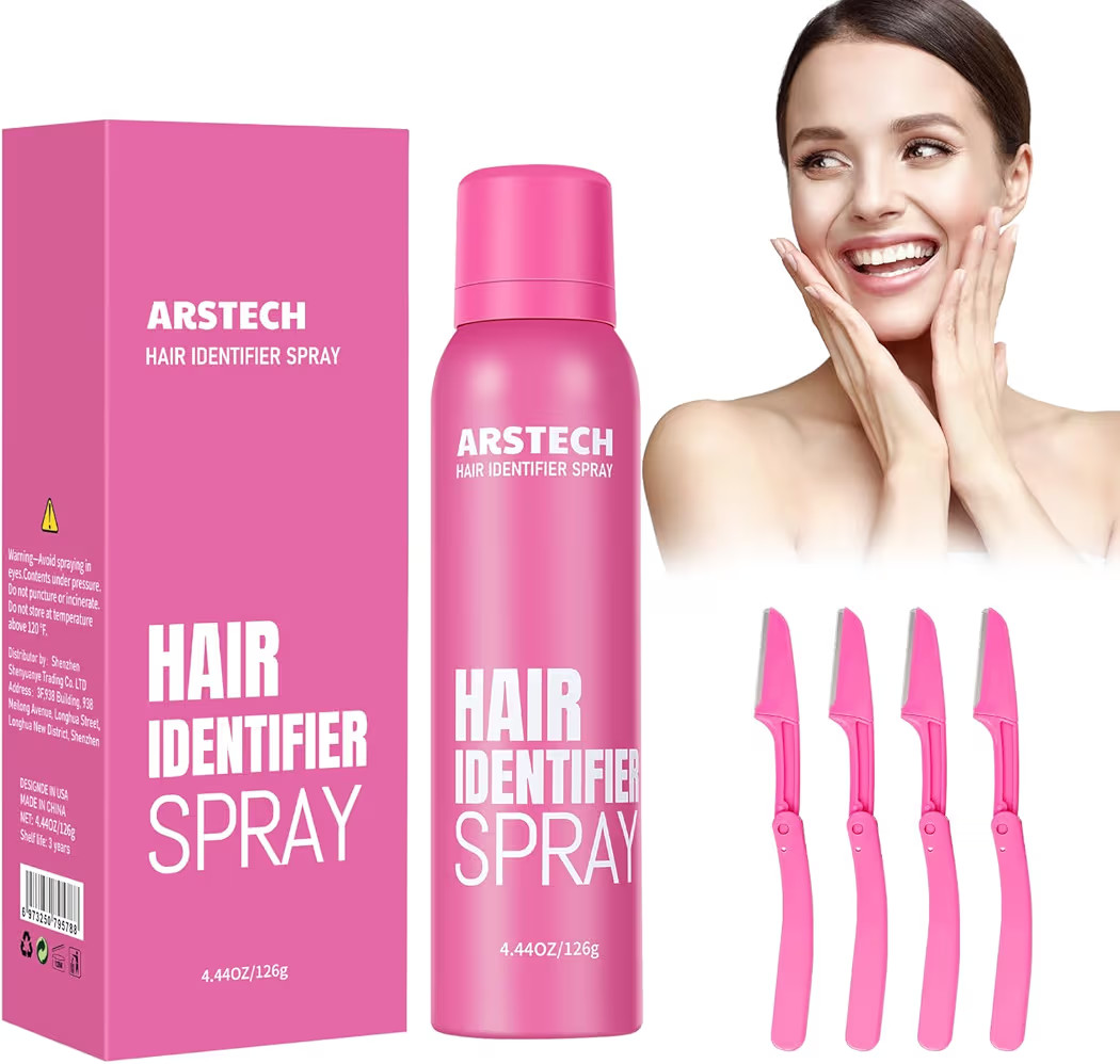 Hair Identifier Spray for Face Shaving Dermaplaning Tool Skin Body Dermaplaning Spray for Women w... | Amazon (US)