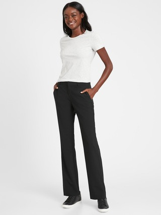 Petite Logan Trouser-Fit Washable Wool-Blend Pant | Banana Republic (US)