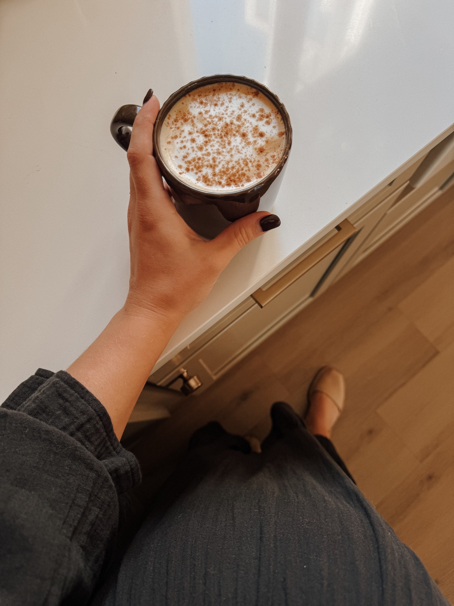 Sunday morning latte 🤍

100% organic cotton maternity dress - Quince
most favorite shoes - Pons
cutie mushroom mug - Target

#LTKBump #LTKPetite #LTKStyleTip