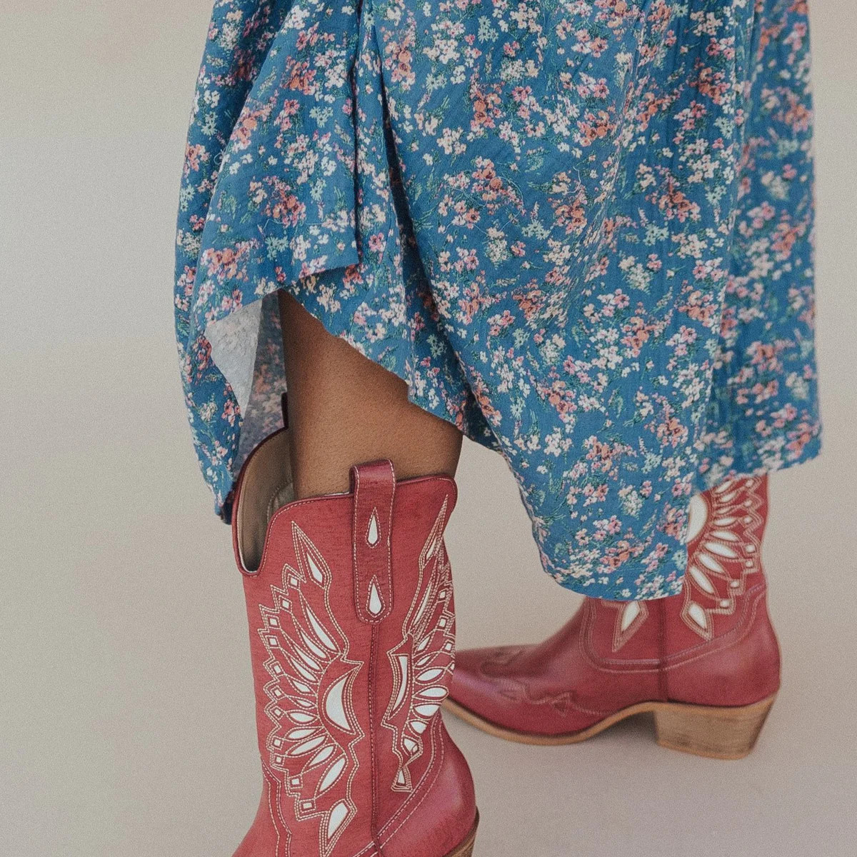 Britney Boots in Ruby Red | Henly