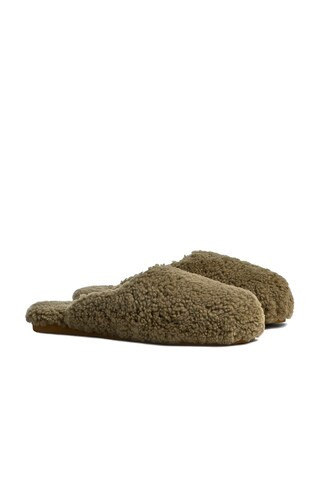 Shearling Wool Lounge Slippers | FWRD 