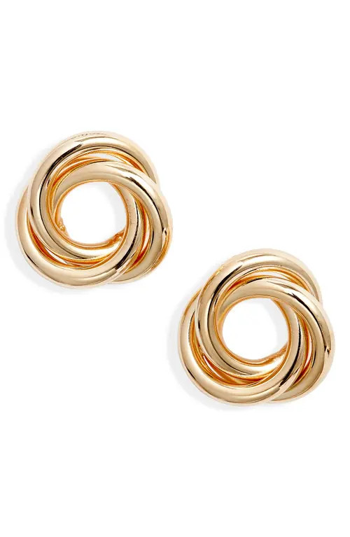 SHYMI Triple Twist Round Stud Earrings in Gold at Nordstrom | Nordstrom