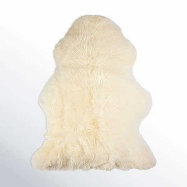 Novelty Izola Solid Color Handmade Sheepskin Area Rug | Wayfair North America