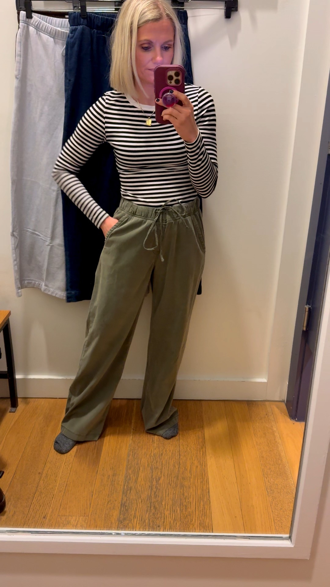 These green wide- leg pants from American Eagle are super comfortable! I’m wearing an xsmallL

#LTKOver40 #LTKPetite #LTKSaleAlert