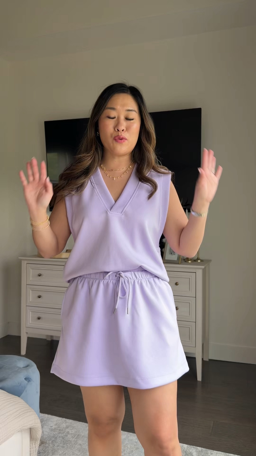 Spanx look for less from Walmart
Tank: Medium
Skort: Medium