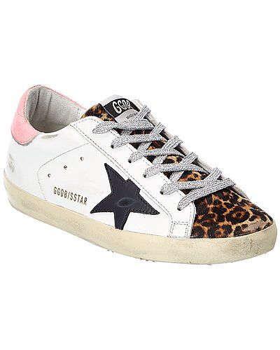 Golden Goose Superstar Leather & Haircalf Sneaker | Gilt