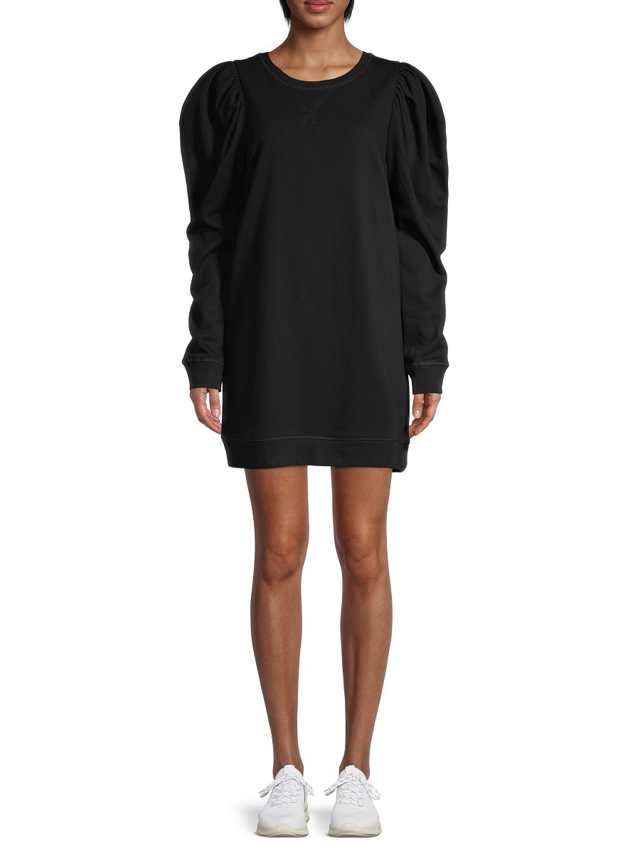 Lea & Viola Women's Puff-Sleeve Dress - Black - Size XS | Saks Fifth Avenue OFF 5TH