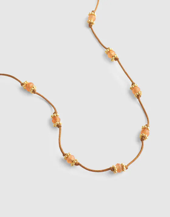 Beaded Long Station Necklace | Madewell