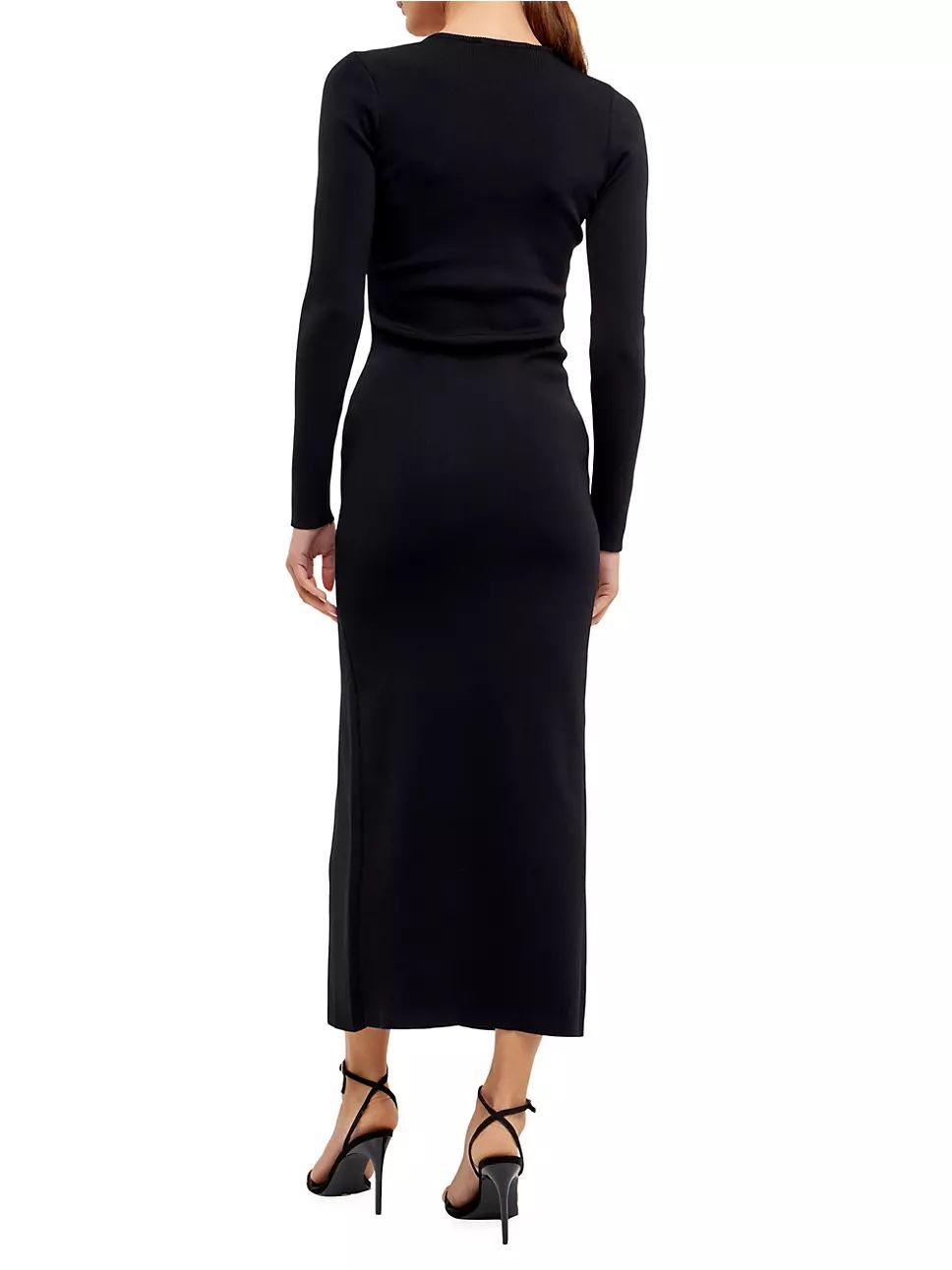 Cut Out Long Sleeve Midi Dress | Saks Fifth Avenue