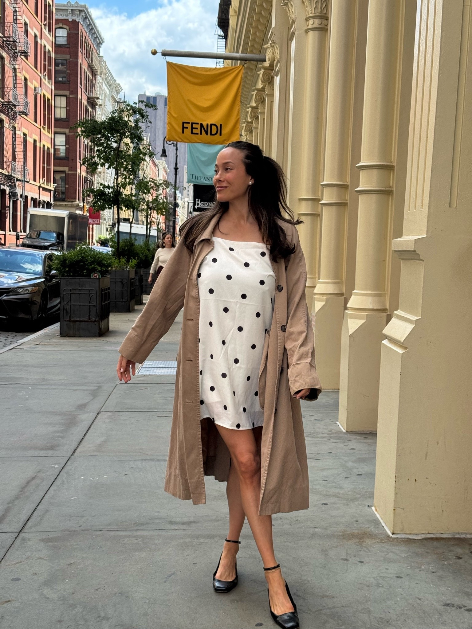 Polka dot obsessed and this is my favorite trench!

#LTKootd
