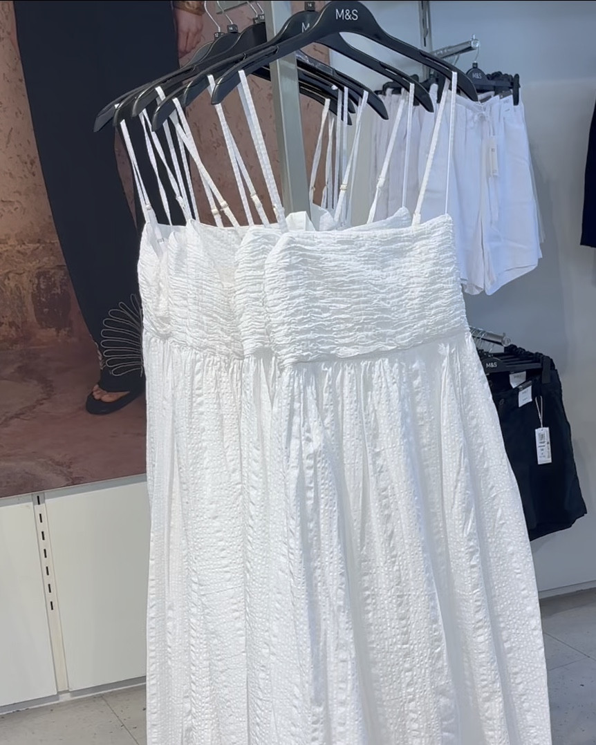 Empire line white dress not easy to find but good to wear to cover up the tummy area if it’s a problem area.

#LTKOver40