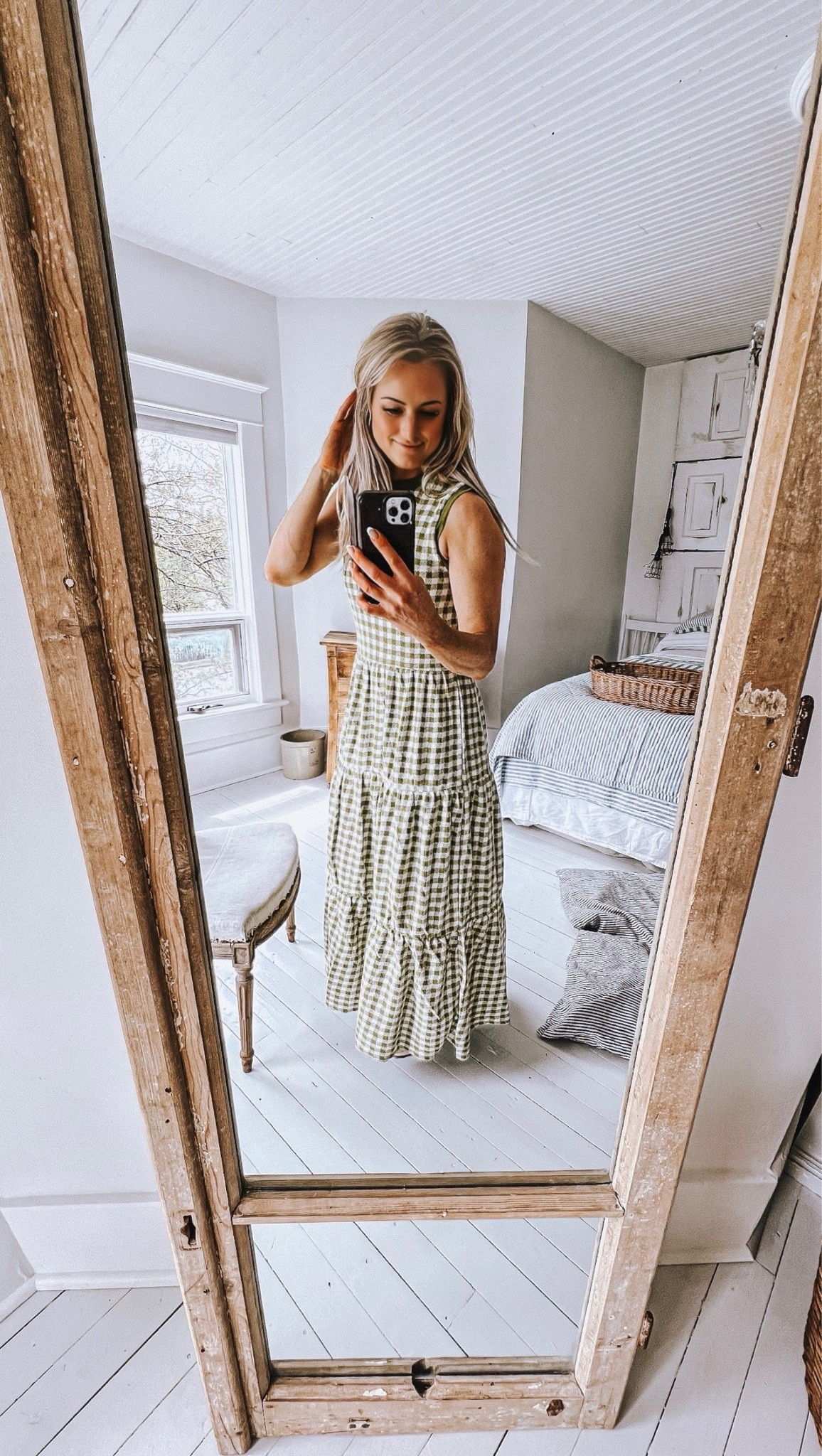 The Paula Gingham by Cara in the Sky. 💚

#LTKdayinmylife #LTKSeasonal #LTKOver40