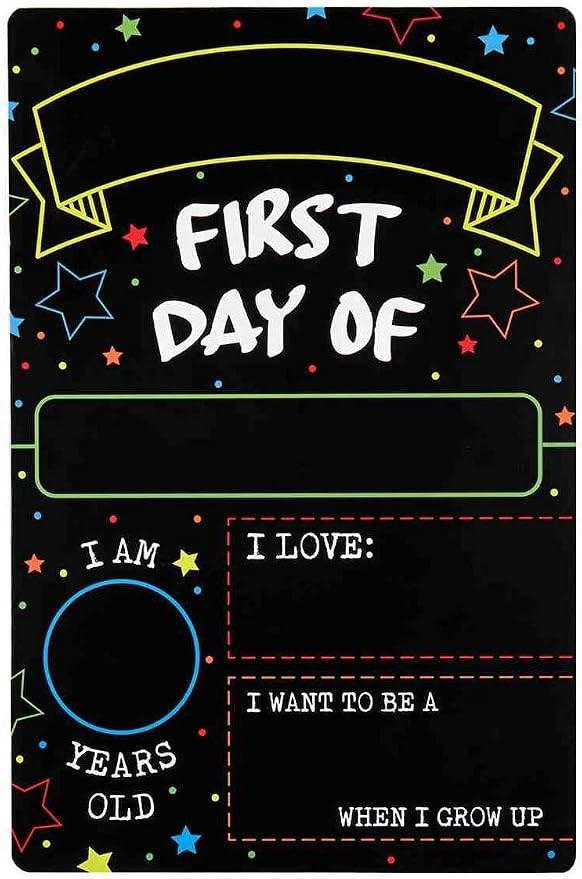 First Day Last Day of School Double Sided Sign (Dry Erase Board for Liquid Chalk Markers - 12" x ... | Amazon (US)