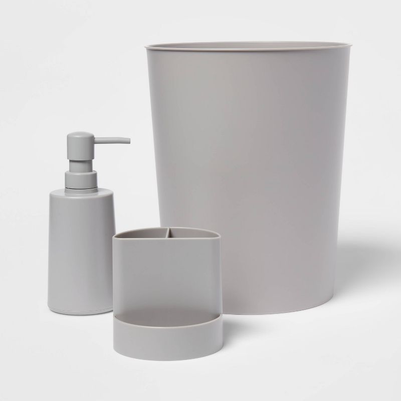 3pc Bath Coordinates Bundle Gray - Room Essentials&#8482; | Target