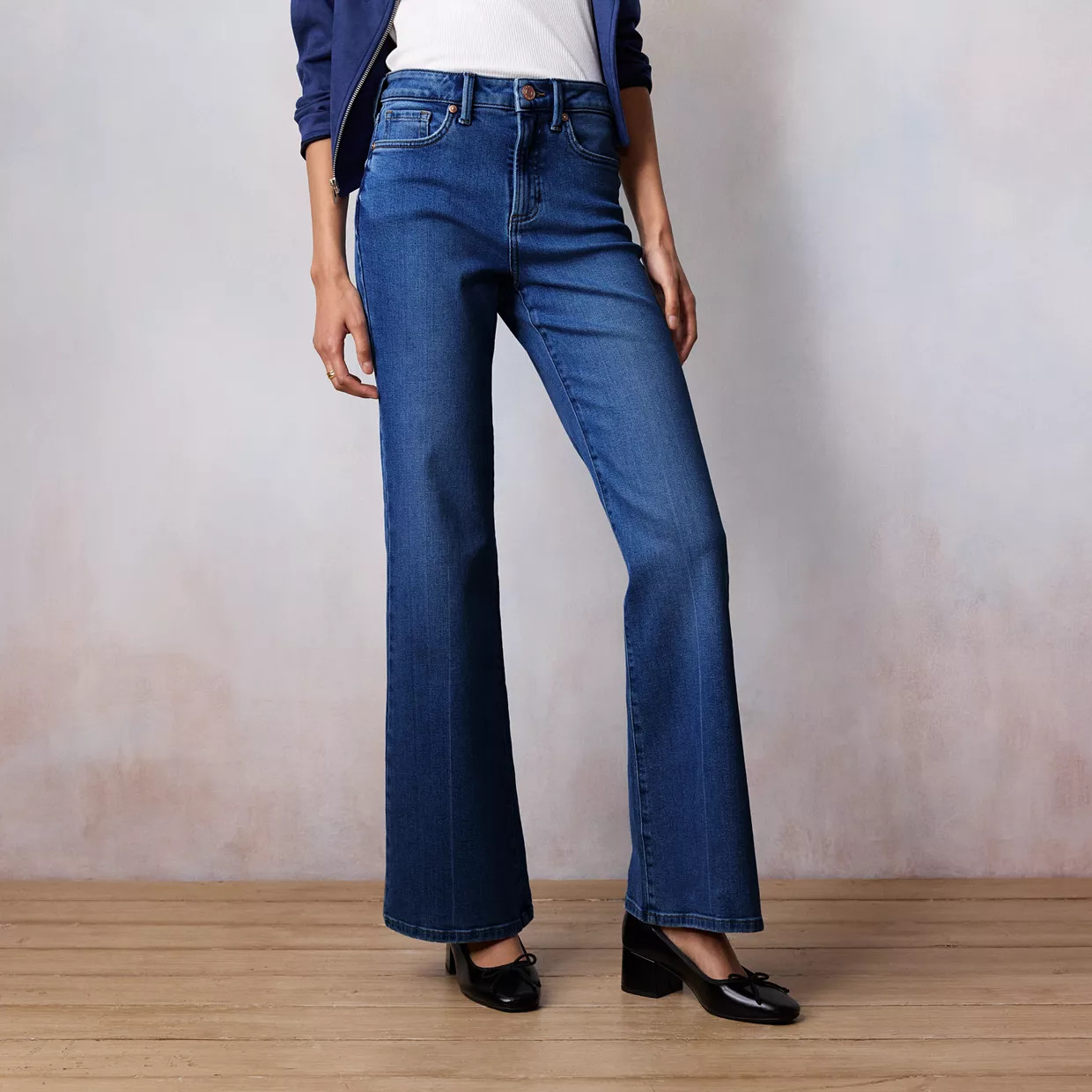 Women's LC Lauren Conrad Curvy Super High Rise Flare Jeans | Kohl's