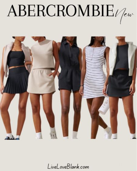 Abercrombie new releases
Mini dresses 
Athleisure 
#ltku


#LTKStyleTip #LTKFitness #LTKOver40