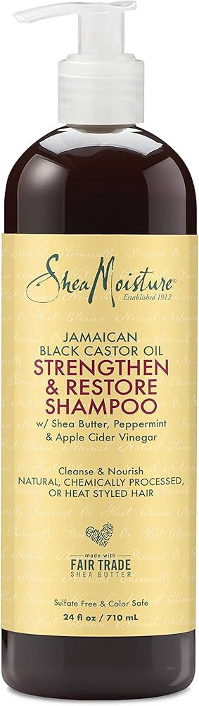 SheaMoisture Strengthen and Restore Shampoo for Damaged Hair Strengthen & Grow to Cleanse and Nou... | Amazon (US)