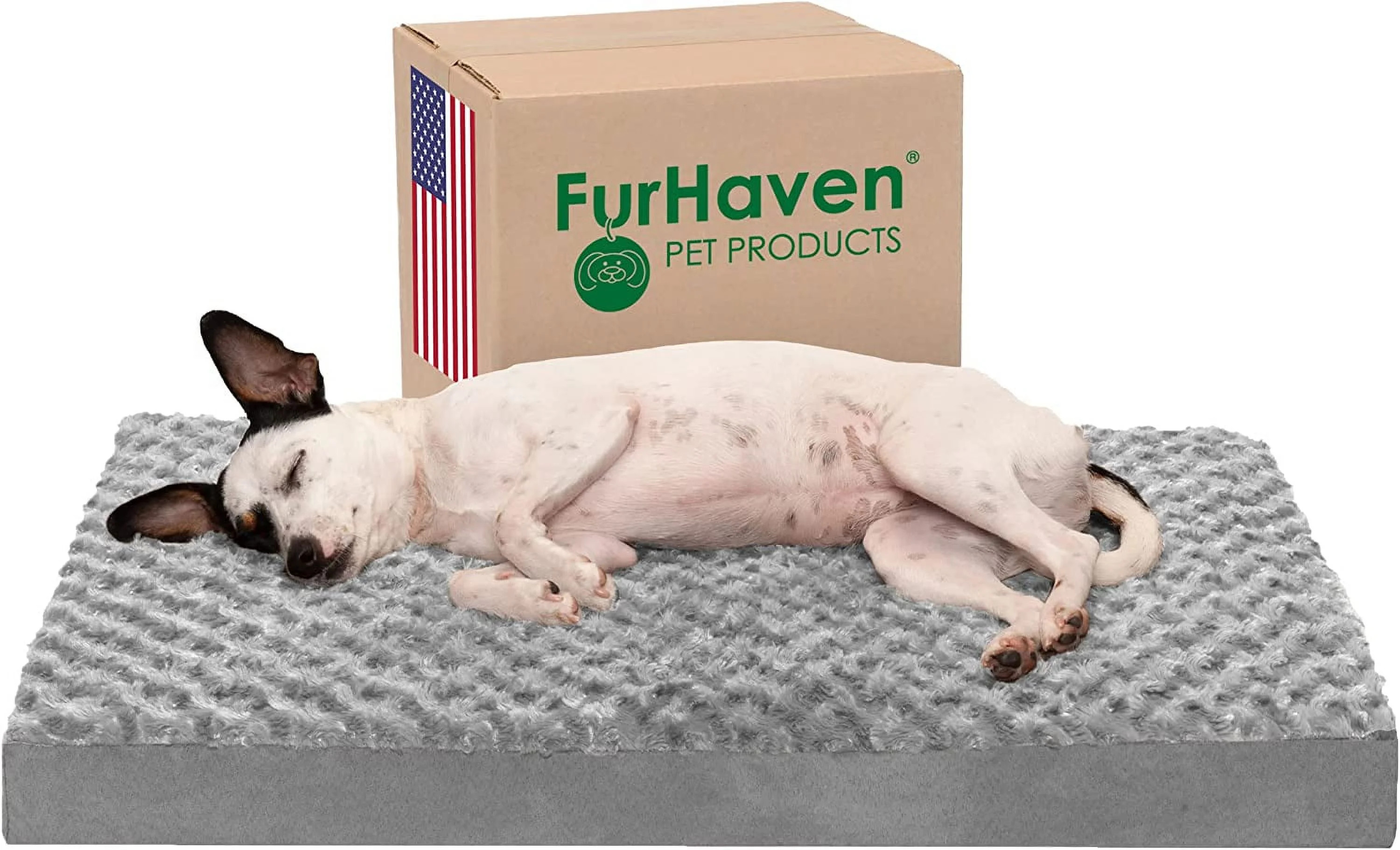 FurHaven Pet Products Ultra Plush Orthopedic Deluxe Mattress Pet Bed for Dogs & Cats - Gray, Medi... | Walmart (US)